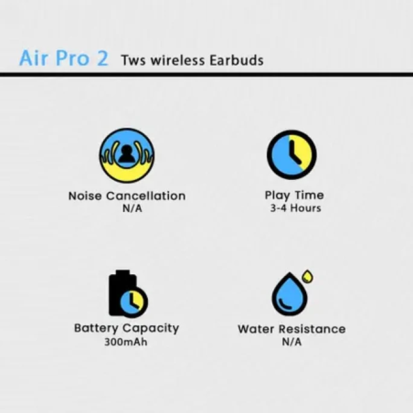 Airs Pro 2 True Wireless Earbuds Without Box